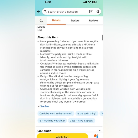 2 MIDI Satin Skirts Black & Blue - Picture 8 of 8